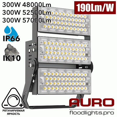 Светодиодный суперпрожектор AURO-PRO-FL-G3A-300